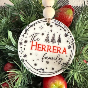 Family Name Christmas Ornament, Christmas Ornament, Family Ornament, Holiday Ornament