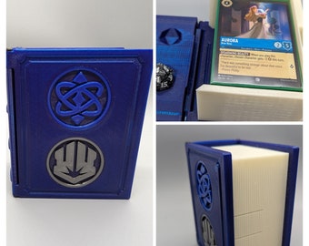 Spell Book Deckbox for Lorcana or other 60 card double sleeved TCG with 2 symbols