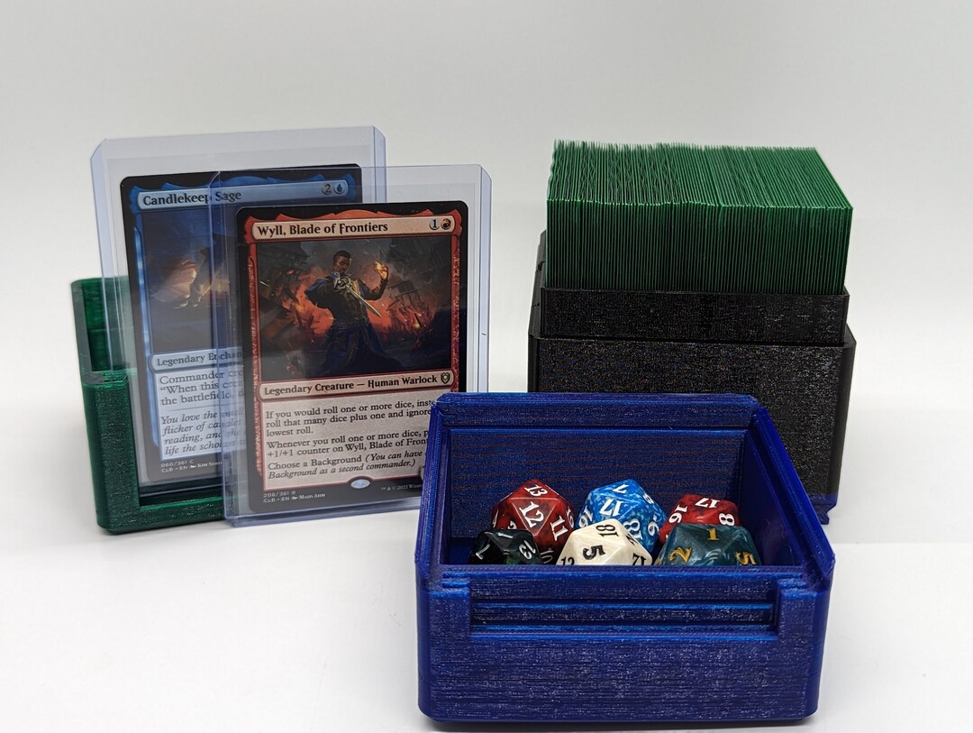 MTG EDH Commander Deck Box for Partner / Companion With Dice Etsy