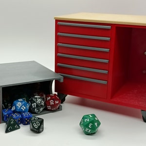 Tool Chest Rolling Tool Box MTG Magic The Gathering Deck Box for Commander EDH Deck with dice compartment