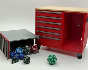 Tool Chest Rolling Tool Box MTG Magic The Gathering Deck Box for Commander EDH Deck with dice compartment