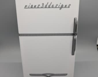 Vintage Refrigerator Double Deck Box For 2 MTG Commander EDH Double-sleeved Decks with compartment for dice