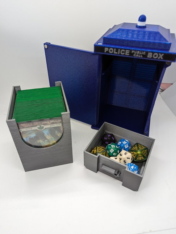 Card Deck Box for MTG Commander Deck, Double Deck Box with Dice
