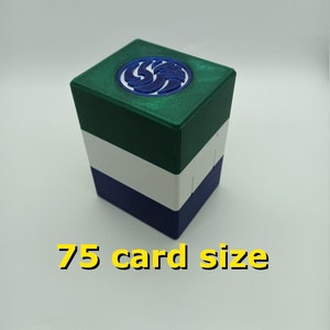 MTG75 3 color Deck Box for Magic The Gathering MTG Decks with a customizable symbol