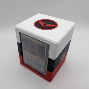 Caja de mazo EDH de 3 colores Magic the Gathering MTG Commander con ranura para carga superior para tu commander