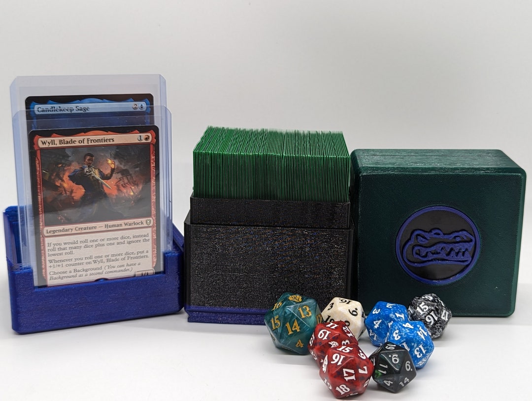 MTG EDH Commander Deck Box for Partner / Companion With Dice Tray and