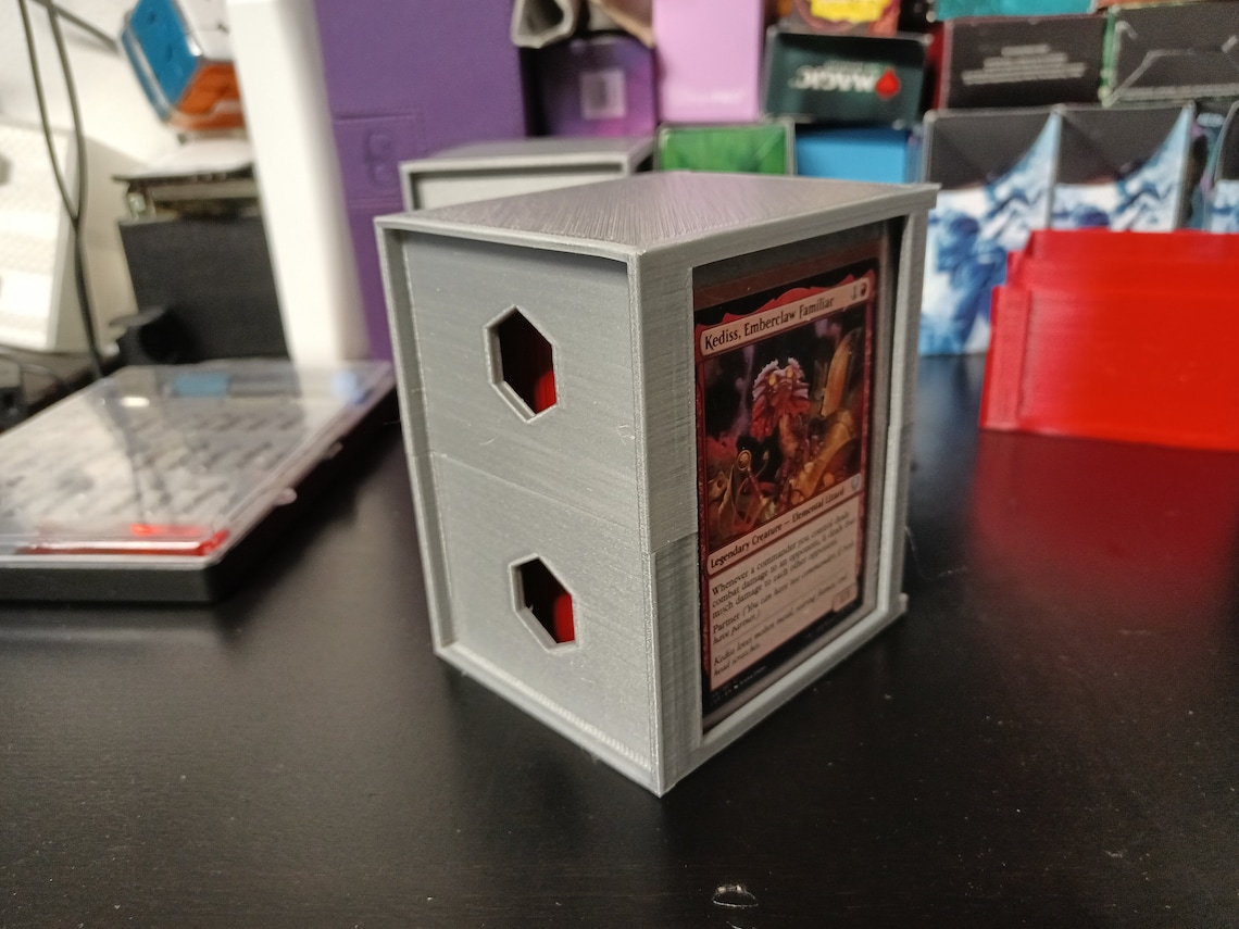 MTG EDH Commander Deck Box W/ 2 Toploader Slots partner Etsy
