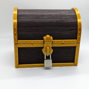 Treasure Chest Deck Box for Magic The Gathering MTG EDH Commander or other trading Card Cames holds 100 double sleeved cards