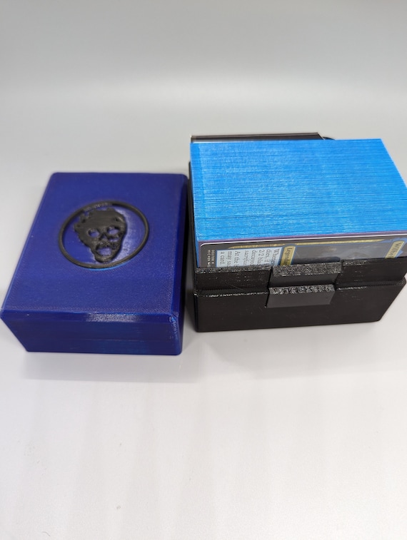 mtg commander deck box dimensions for Quiver - 100 Single Sleeved Size (arrow) Commander, One Piece, Pokemon, Fab or Other TCG - 1 or 2 Colors With Custom Symbol shaped opening allow for easy card identification and retrieval MTG Commander / EDH Deck