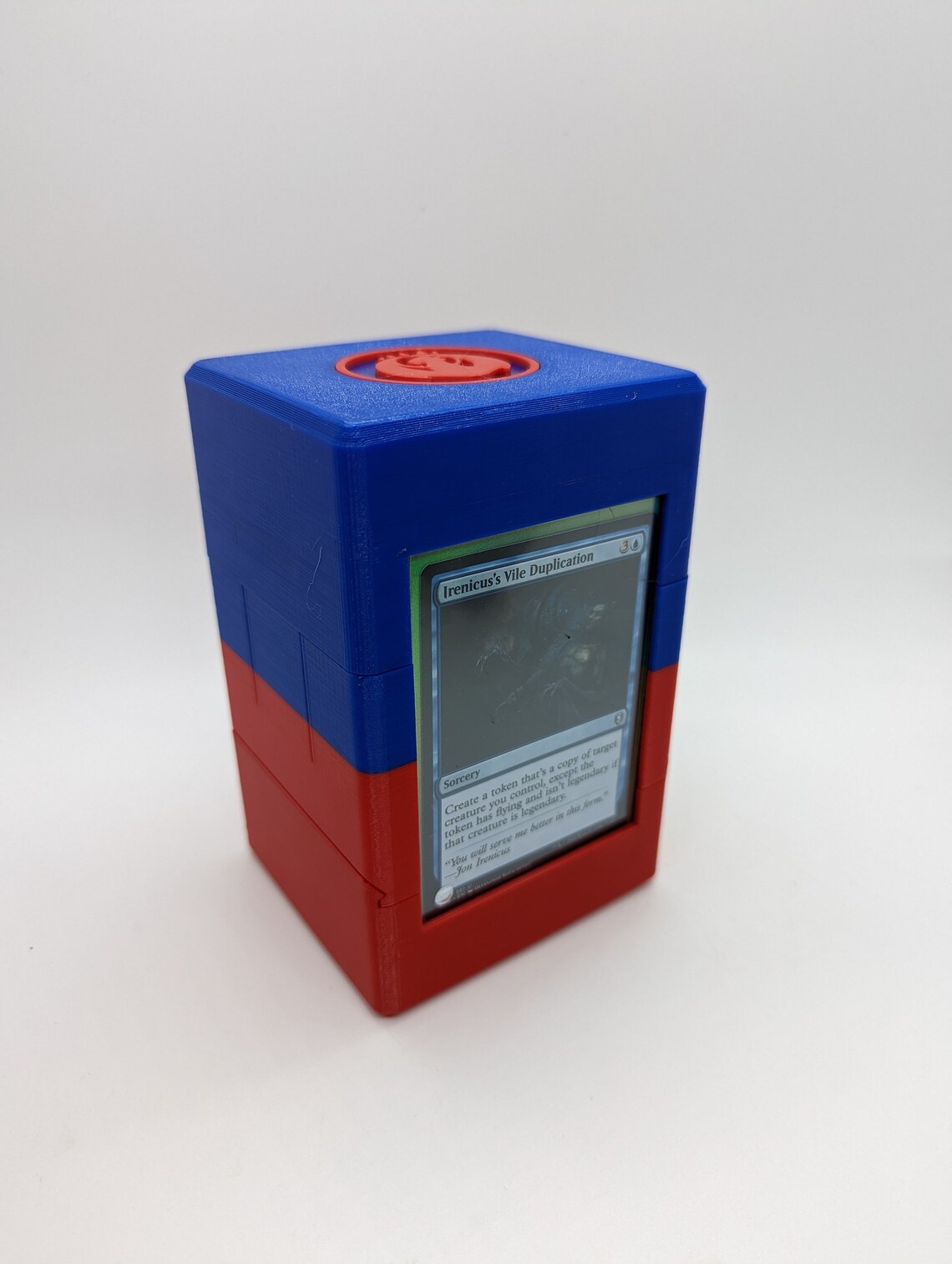 MTG Commander Sized Deck Box W Toploader Slot and Dice Compartment Tray ...