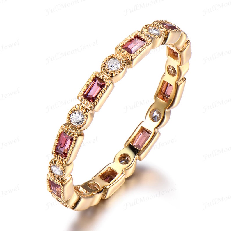 Propose Ring Wedding Jewelry For Women January Birthstone Ring 925 Silver Sterling Ring Engagement Ring Wedding Band Garnet Band