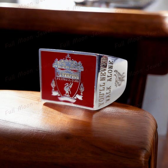 thumbnail image 2 of Liverpool FC Sterling Silver Crest Ring – Official LFC Merchandise In Gift Box 2 of 5
