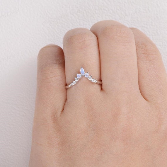 Moon stone july birthstone cheap ring