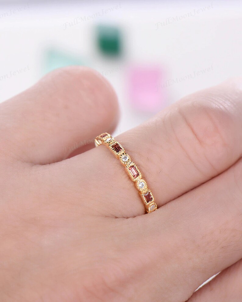 Propose Ring Wedding Jewelry For Women January Birthstone Ring 925 Silver Sterling Ring Engagement Ring Wedding Band Garnet Band