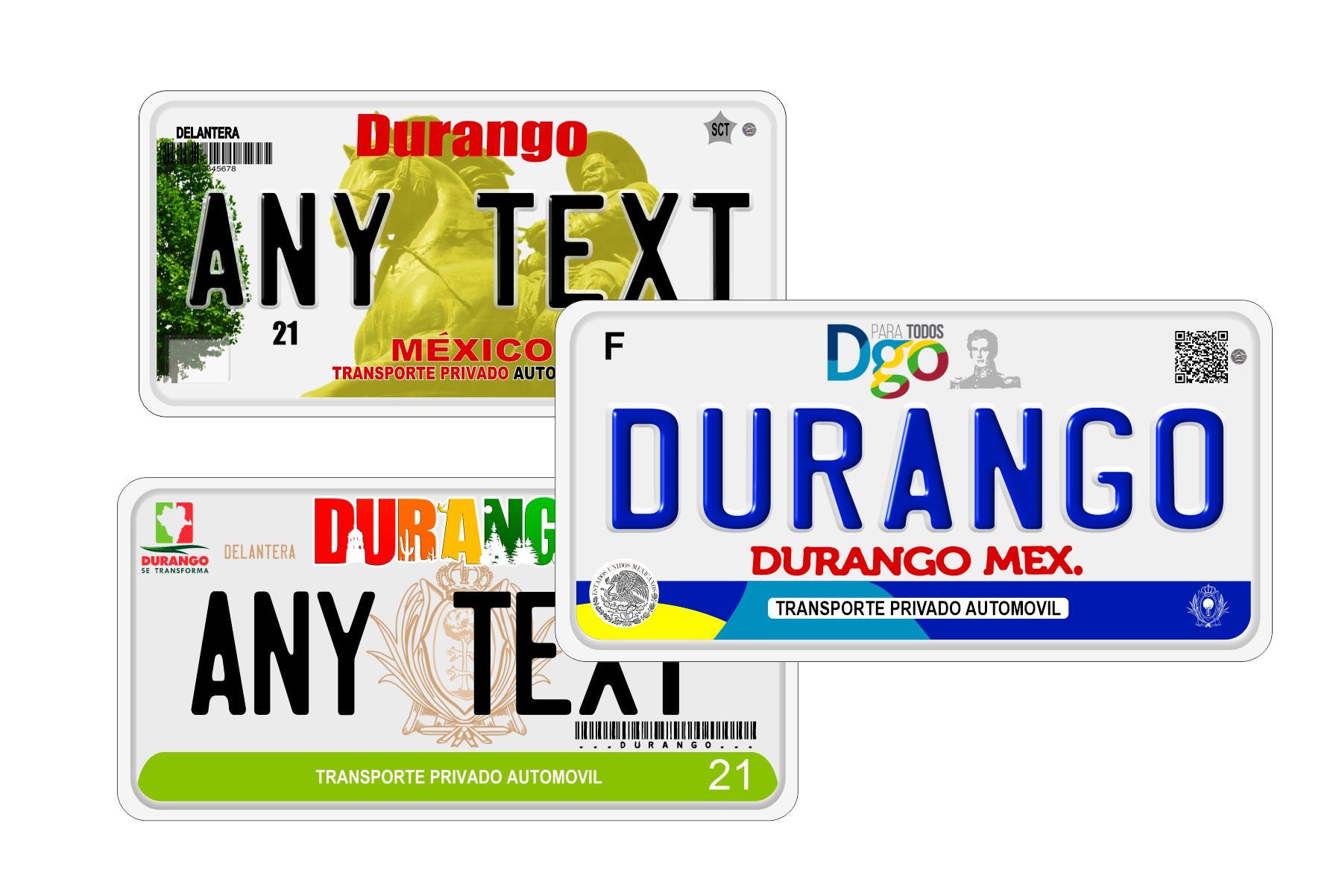 Durango placas mexico Custom Personalized License Plates Etsy