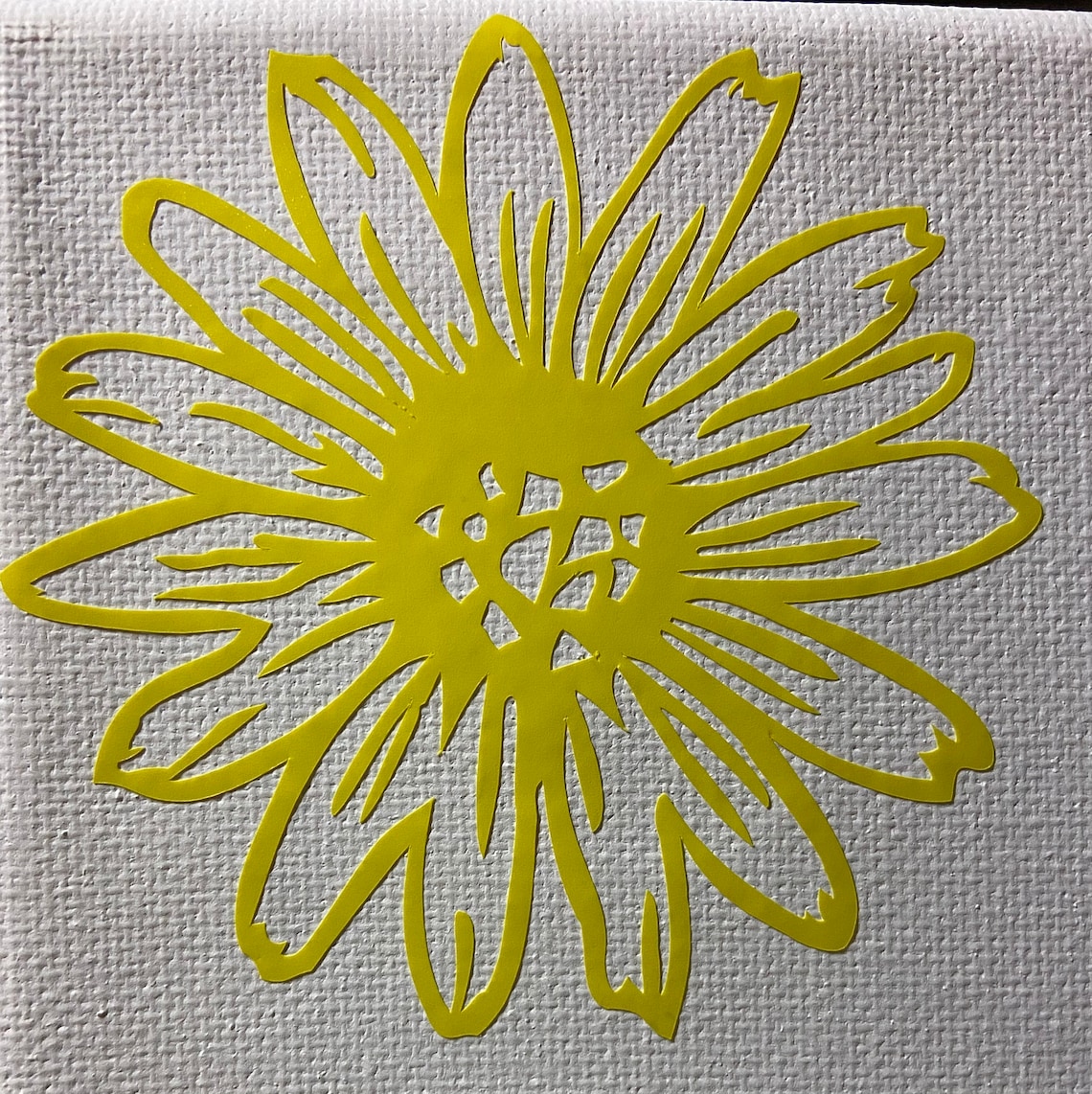 2 Pack Vinyl Flower Decal Etsy