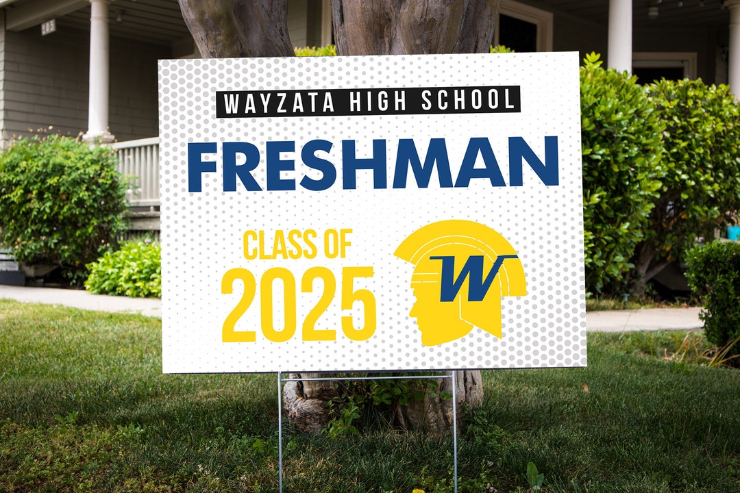 Wayzata, Graduation Yard Sign, Class of 2025, School Colors, Grad Decor