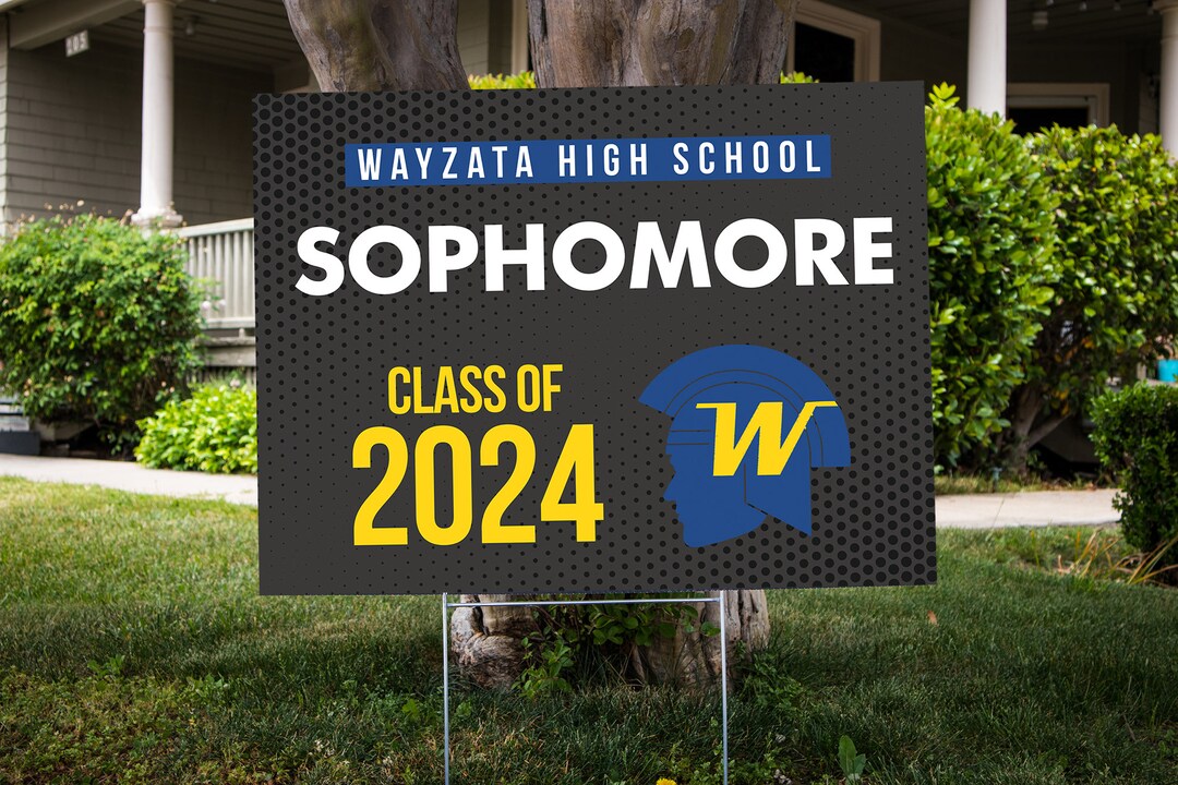 Wayzata Graduation Yard Sign Class of 2024 School Colors Etsy