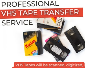 servicio profesional de transferencia de vhs, cinta vhs digitalizada en formato de archivo digital, servicio de transferencia de video, vhs a dvd, vhs a usb, transferencia de vhs