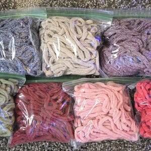 PRO 10-inch Friendly Loom Potholder Loops Denim Seaglass Deep Teal Lipstick Heathered Flax Burgundy Peony Harrisville Loop Group Weaving