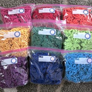 PRO 10-inch Cotton Bright Potholder Loops Friendly Loom Brights Red, Lime, Green, Yellow, Turquoise, Blue, Plum, Pink Lotta Loops BULK