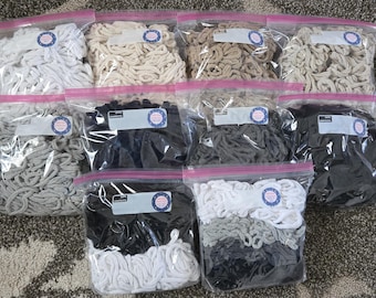 PRO 10-inch Cotton Potholder Weaving Loops Friendly Loom Neutral Winter White, Flax, Autumn, Silver, Pewter, Dark Navy, Black, White BULK