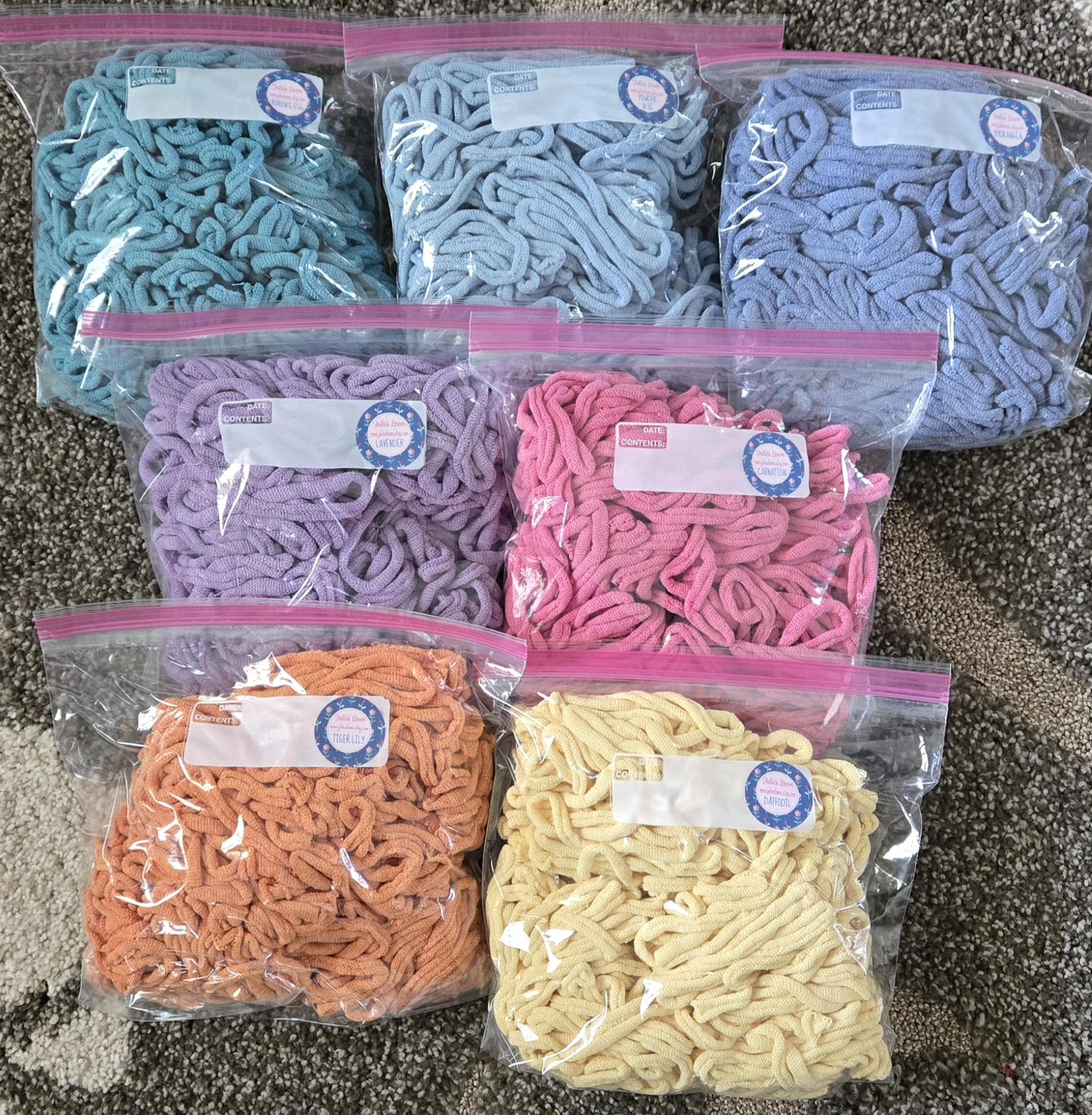 BULK 10" PRO Cotton Potholder Weaving Loops Friendly Loom Pastel Daffodil Robin's Egg Powder Blue Hydrangea Lavender Carnation Tiger Lily
