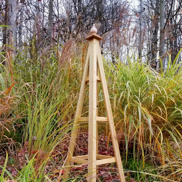 Garden Trellis Tuteur / Over 4 Feet Tall / Solid Wood / Multiple Uses