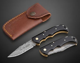 Handmade Damascus steel Personalized Gift, Groomsman Gift, Wedding Anniversary Gift, Best man Boyfriend Gift, Husband Gift, Custom Gift Love