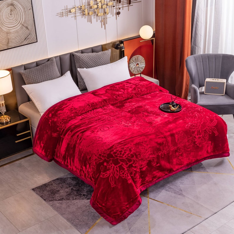 DBOZE Fleece Blanket King Size Heavy Korean Mink Blanket 85 X Etsy