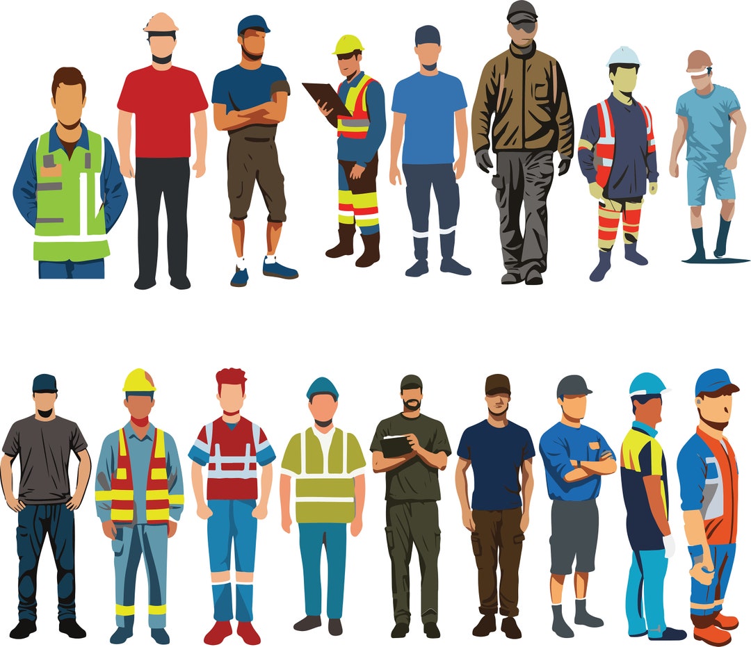 17 Male Factory/construction Worker Vector Illustrations SVG, PNG, PDF ...