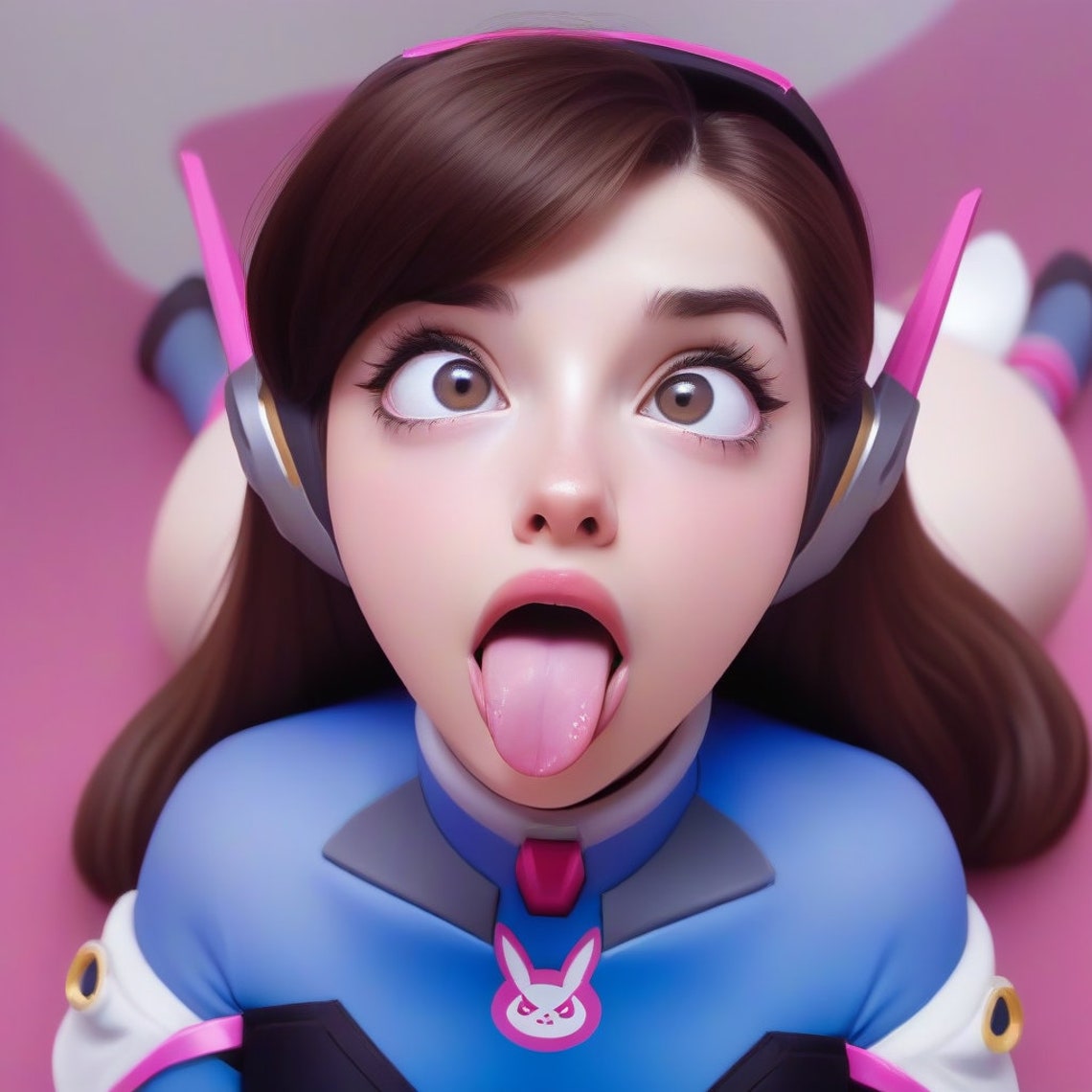 5-pack Ahegao Dva From Overwatch PNG D.VA Art, Fan Art Video Game