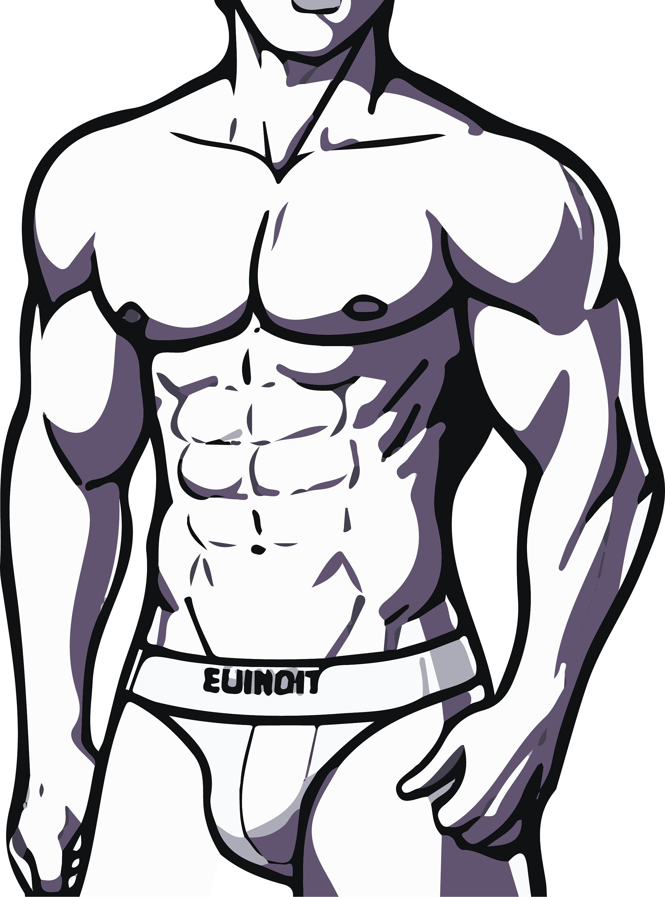 Male Underwear Model SVG, Png, JPG Professional Quality Files for DIY