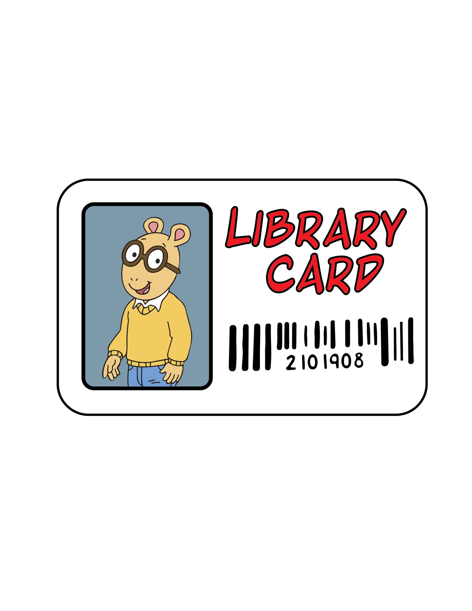 Library Card SVG 1 Arthur SVG, PDF Eps Ai - Etsy