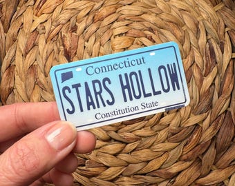 Stars Hollow, CT License Plate Sticker
