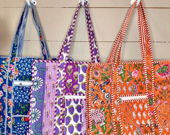 Charming Quilted Tote Bag