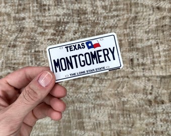 Montgomery, Texas License Plate Sticker