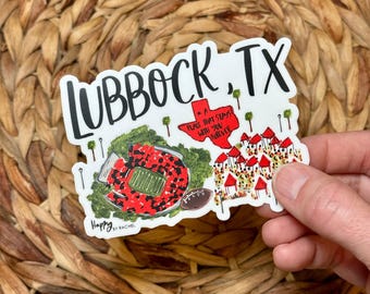 Lubbock, TX Game Day Sticker