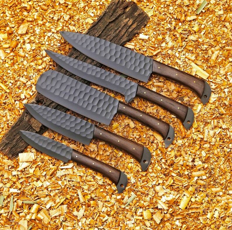 Hand Carbon Steel, D Steel Knife Set Chef Knife Set Custom Knife Set Gift for Husband