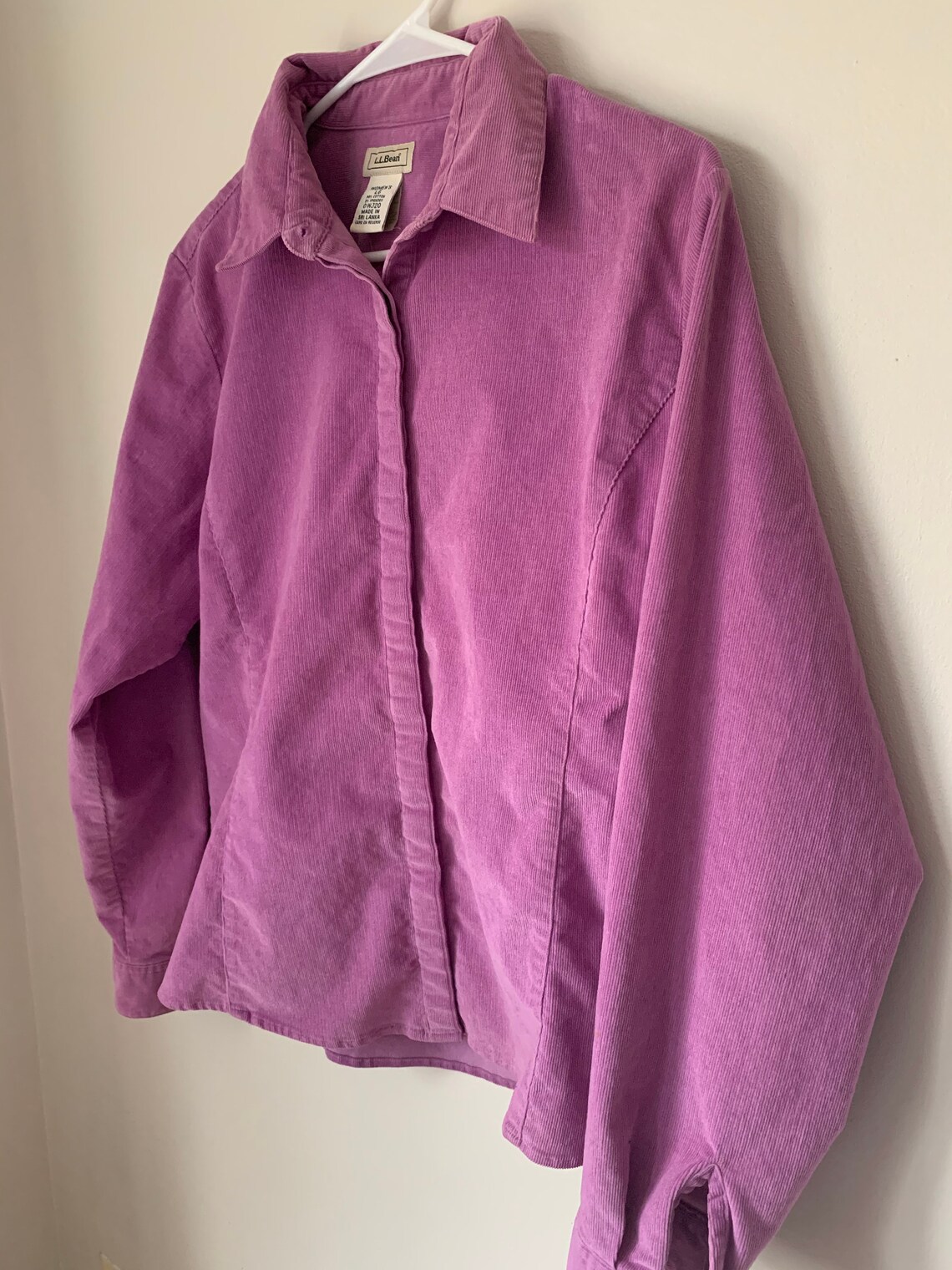 Vintage 90s LL Bean Corduroy Shirt Jacket size L | Etsy