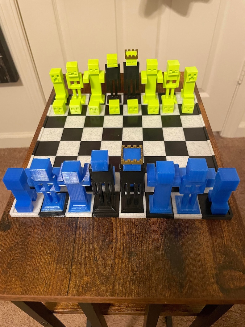 Minecraft Chess Set - Etsy