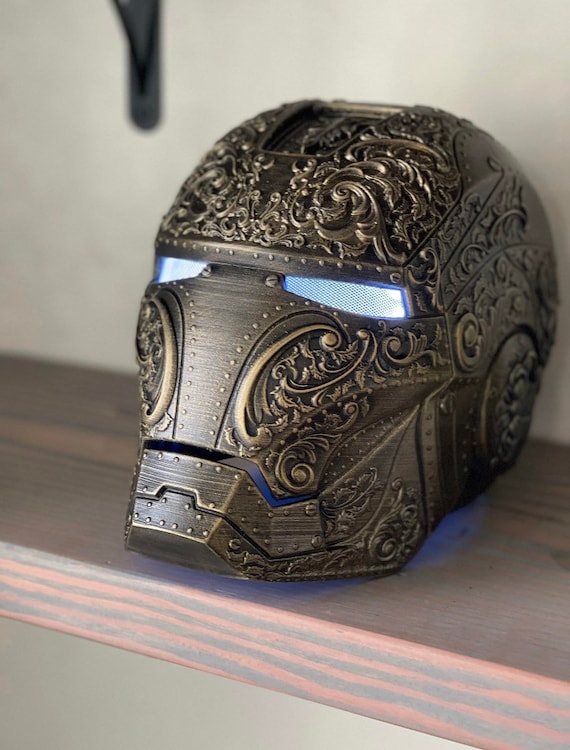 buy metal iron man helmet Iron-Man MK50 Electronic Cosplay Helmet, VoiceTouch Control with LED Eyes 2.4G remote control 11 Motorized Iron Man MKII Helmet