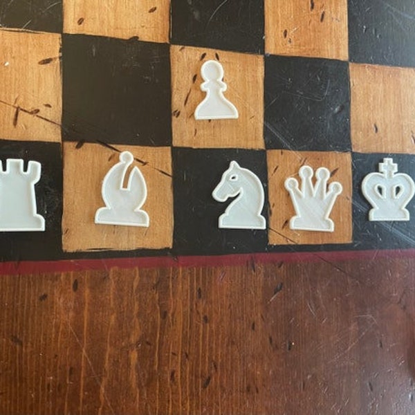 2D Chess Set - Budget - 3D Printed (Any Color)