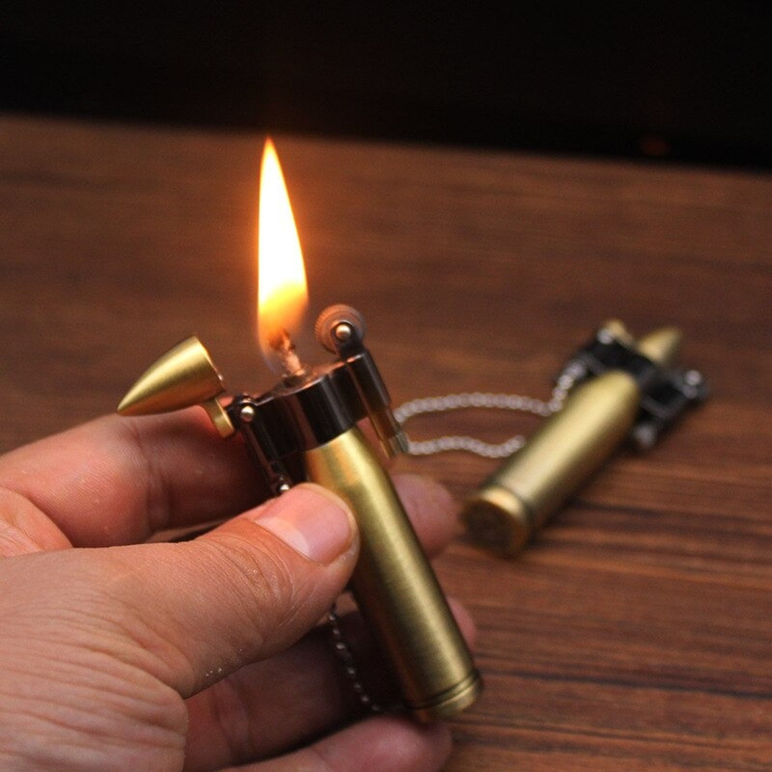 Briquet unique fait main briquet vintage retro brass bullet Etsy
