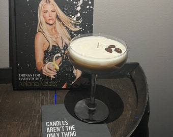 Espresso Martini Kerze | Kaffee Soja Wachs Kerze | Cocktail-Kerze | Alle natürlichen Kerzen