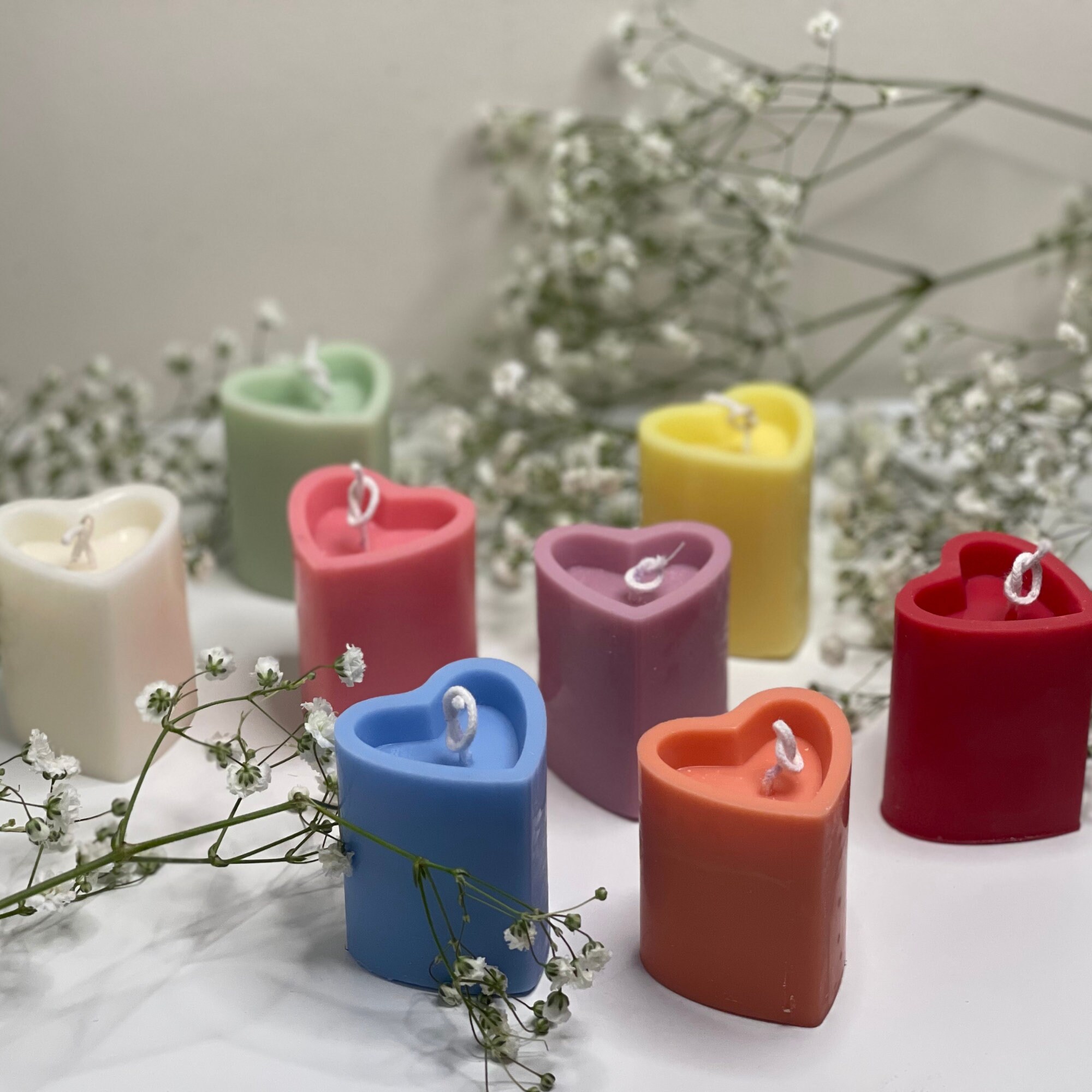 Heart Candle Custom Pillar Candles Heart Shaped Candle - Etsy Canada