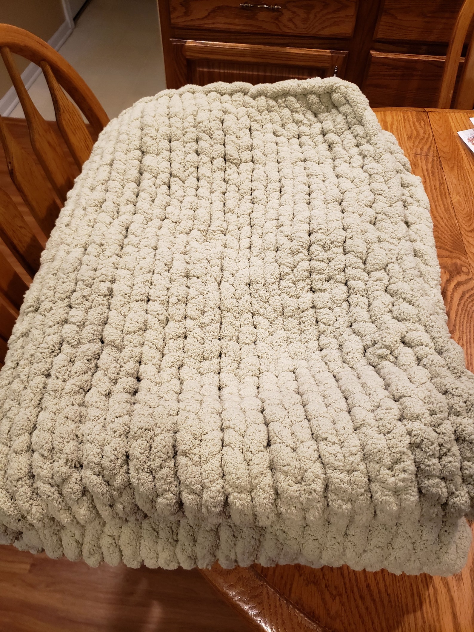 Sage Green Chunky Knit Throw Blanket Etsy
