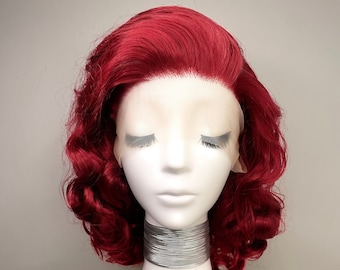 Synthetic  Lace  Wig Short Curly  - Copper Queen