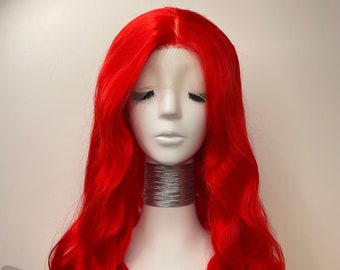 Synthetic lace wig | Long Curly  -  Red Copper Titian