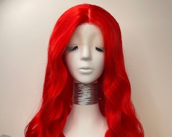 Synthetic lace wig | Long Curly  -  Red Copper Titian